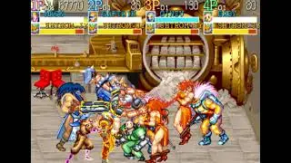 captain commando enemy hack defeating boss level 1 dolg with 4 players