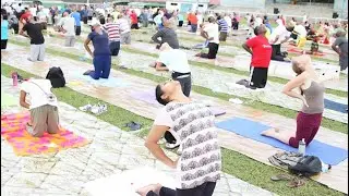 International Day of Yoga 2019: More than 1500 people perform yoga in the US