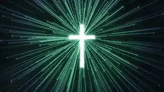 4K Victorious Cross Worship Background | 1 Hour Loop for Easter & Praise | Green Light Burst