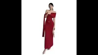 Edgy One-Shoulder Waist Tie Midi Dress