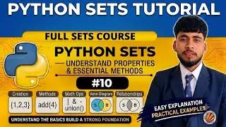 Sets in Python | Set Methods, add(), update(), remove() & discard() | Python Course #10