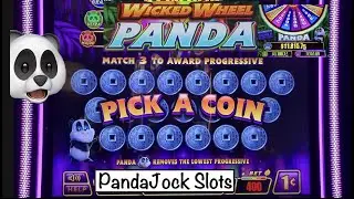 This machine was hitting from the moment I sat down❗️Big Wins on Wicked Wheel Panda💰