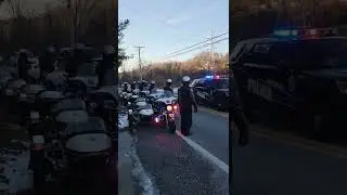 Officer Keona Holley Funeral Procession at Gravesite Entrance