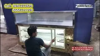 Stainless Steel Tea Counter With Bottom Hot Display ||Call: 9494232829 / 8688520059, #Ssteacounter