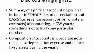 Financial Disclosures