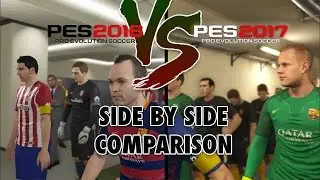 PES 2017 vs PES 2016 SIDE BY SIDE (Gameplay Comparison)