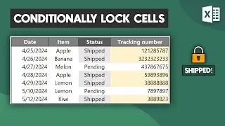 How to Conditionally Lock Cells in Excel Based on Other Values - Excel Trick!