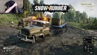 Step 310E - Secure Container☢ Delivery - SnowRunner | Logitech G29 gameplay