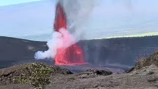 Episode 40 at kilauea reached heights of 800'+ out of the north vent 