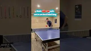 Hook side-top spin serve on backhand long #shorts #tabletennis #pingpong #tutorial