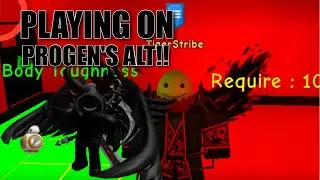 PLAYING ON PROGEN'S ALT ACCOUNT!! (INSANE) - ROBLOX - SUPER POWER TRAINING SIMULATOR
