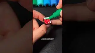 Drawing Strawberry Elephant Meme on my KEYBOARD with Posca Markers! #shorts