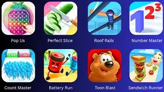 Satisfying Mobile Game Videos:- Count Master, Number Master, Pop Us, Sendwich Runner, Battery Run...