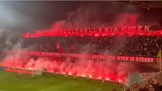 L'inferno rossonero è tornato | I tifosi del Foggia tornano allo stadio contro Giugliano ,18/01/2026