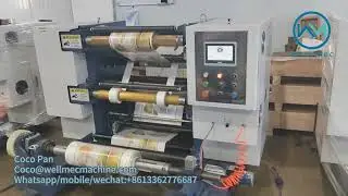 150m/min Speed Vertical Cutting Machine to Slit Jumbo Roll to Small Rolls