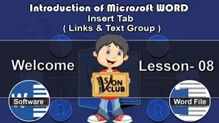 MS Word 2016 Insert Tab | Link Group & Text Group | Lesson- 08