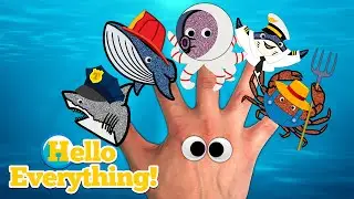 Sea Animals Finger Family | What Is My Job? | Learn About Jobs | Firefighter, Police Officer, Pilot