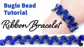 Bugle Bead Ribbon Bracelet Tutorial | Beading, DIY Jewelry
