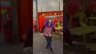 Creepy First Encounter 🤡 At Scream-A-Geddon Horror Park 2024@Screamageddon #shorts