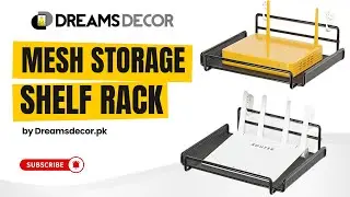 Wall Mounted WiFi Router Rack &ndash; Mesh Storage Shelf by DreamsDecor | No Drilling Required!