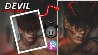 DEVIL PHOTO EDITING 😈 Picsart se devil photo Editing kaise kare |MOBARAKEDITZ