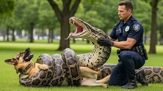 Heart-Stopping Rescue: Brave Team Saves Dog from Giant Python! |TiTan Amazing 😍|