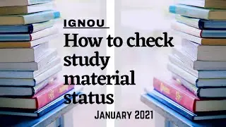 How To Check Study Material Status || January 2021 Session