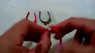 Tiara para boneca de arame com fitinho