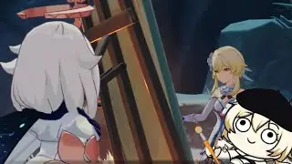 Lumine painting Paimon compilation (Genshin Impact)
