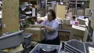 Packing and shipping at Drysdales warehouse