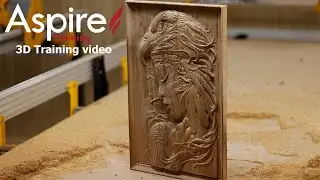 Aspire STL 3D machining tutorial // Aspire Complete STL  3D machining Training