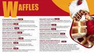 Love Desserts Menu