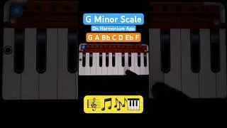 G Minor Scale on Harmonium - Play Learn Have Fun with Music | Music Theory | Piano Keyboard #shorts