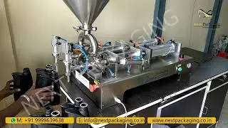 Double Head Lubricant Oil Filling Machine | Piston filler | Volumatric system | Pneumatic Operated