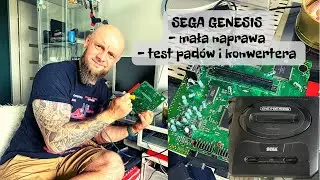 SEGA GENESIS - mała naprawa / test pad&oacute;w bezprzewodowych i konwertera RF