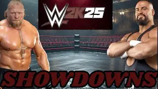 WWE 2K25 SHOWDOWNS Brock Lesnar (AI) vs. Bron Breakker (Me) No Holds Barred