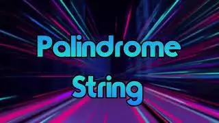 Palindrome String in Java