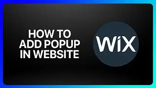 How To Add Popup In Wix Website Tutorial