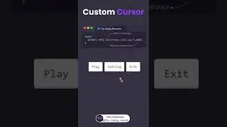 CSS Custom Cursor 💥⚡️ #webdevelopment #css #css3 #shorts