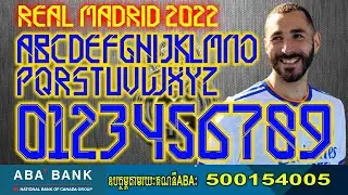 Font Real Madrid 2020 kit by Home Font FC to Download Free all Font