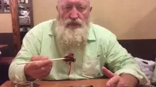 Eating raw meat time in japan