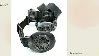 Vintage Old Pawn Hopi Sterling Silver Inlay Concho Belt | The Relux