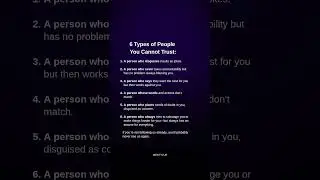 Types Of PEOPLE You Can't Trust ❌🧟&zwj;♂️ | #shorts #psychology #facts #amazingfacts #psychologyfacts