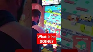 Playing Crossy Road In Front of a HUGE Crossy Road