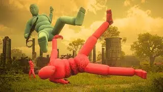 NPCs Fight Each other with Euphoria Ragdoll Physics RDR2 NPC WARS #137