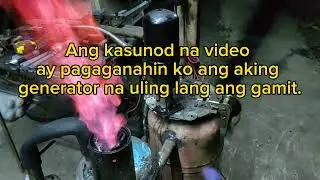 2-й тест моего древесного газификатора.