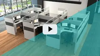 Sunline Sliding Cubicles Transformation / Open Plan Vs. Cubicles - Why Not Have Both!