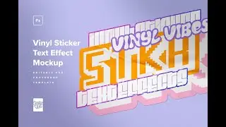 Realistic Vinyl Sticker Text Effects Stock Graphics Download