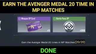 How To Earn Avenger Medal in Mp Matches 20 Times | earn Avenger in mp matches 20 times | Cod Mobile