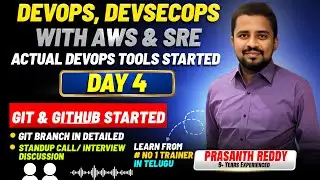 Git & GitHub Started Day 4 | DevOps, DevSecOps AWS & SRE Course in Telugu | Git Branching